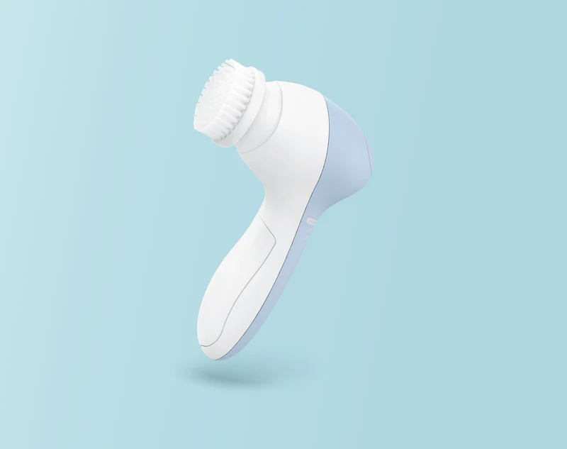COSLUS P2017 Waterproof Facial Cleansing Spin Brush with 2 Brush Heads